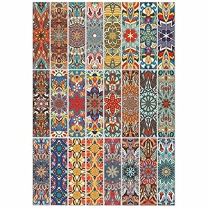 kreepo pack of 72 floral-mandala theme bookmark paper gift for book enthusiast readers_k8