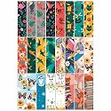 KREEPO Pack of 72, Floral Pattern Bookmark Paper Gift for Book Enthusiast Readers_k5
