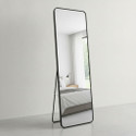 KRELIX Rectangle Full Length Mirror 150X40 Bathroom Mirror (Rectangle Finish : Matte Black)