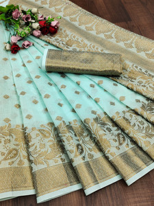 kreniw cotton silk self design blouse material