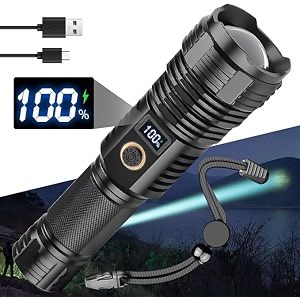 kresal torches led super bright powerful 200000 lumen rechargeable torch with zoomble usb tactical torch with rechargeable battery bright led flashlight for camping and daily use