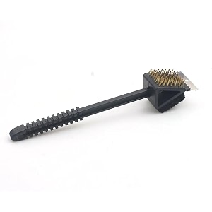 kreshu 145inch barbecue bbq grill cleaning brush two-sided stainless steel scraper  extra strong cleaner accessories forsmokergascharcoal 3in1 brush-small