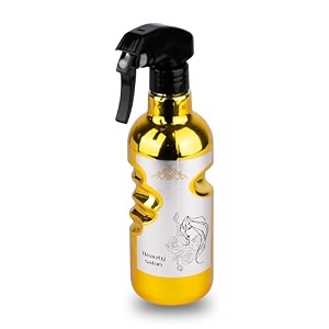 kreshu 500ml spray water bottle ultra-fine mist spray water gun hairdressing sprayer styling tools for styling salon hair barber skin care bottle mist bottle pressure pump flowers gold pack of 1