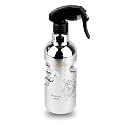 KRESHU 500ML Spray Water Bottle Ultra-Fine Mist Spray Water Gun Hairdressing Sprayer Styling Tools for Styling Salon Hair Barber Skin Care Mist Pressure Pump Flowers (Silver, Pack of 1)