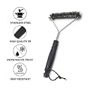 KRESHU BBQ Grill Cleaning Brush with Stainless Steel Wire Bristles & Ergonomic Handle | Heavy Duty Barbecue Cleaner for Gas, Charcoal, Smoker & Outdoor Grills | BBQ Accessories & Grill Cleaning Tool