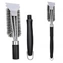 KRESHU Folding BBQ Grill Brush with Scraper, Wire Bristles, 45 cm