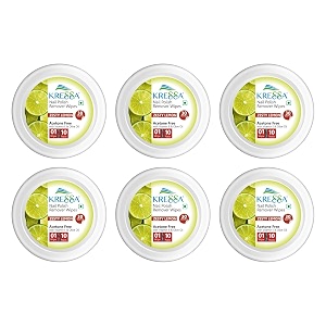 kressa nail polish remover wipes  acetone-free travel-friendly nourishing formula for effortless removal zesty lemon pack of 6