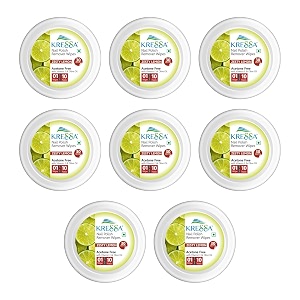kressa nail polish remover wipes  acetone-free travel-friendly nourishing formula for effortless removal zesty lemon pack of 8