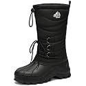 Kricely Men's Snow Boots Waterproof Non-Slip Outdoor Hiking Athletic Warm Fur Boot Comfortable Causual Cold-Weather Boots