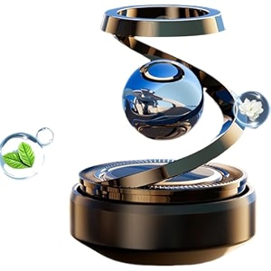 solar aromatherapy car air freshener  stylish dashboard rotating perfume diffuser solar-powered autorotation decoration for car interior  eco-friendly fragrance diffuser multicoclor