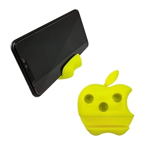 apple shape mobile holder with pen and pencil holder random color
