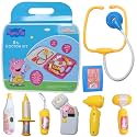 peppa -8 Pieces Doctor Set for Girls 3Y+, Pink Pretend Play Medical Kit with Light and Sound Stethoscope, 100% Non-Toxic &amp; Gift-Friendly |Learning &amp; Educational Toy | Birthday Gift for Kids