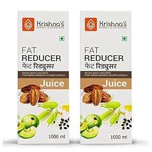 krishna39s herbal amp ayurveda fat reducer juice - 1000 ml pack of 2 12 powerful herbs for weight management amla harad daru haridra sunn hemp aids metabolism and digestion