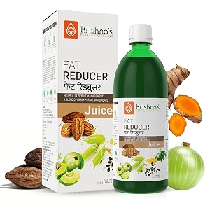 krishna39s herbal amp ayurveda fat reducer juice - 1000 ml  pack of 1  12 powerful herbs for weight management  amla harad daru haridra sunn hemp  aids metabolism and digestion