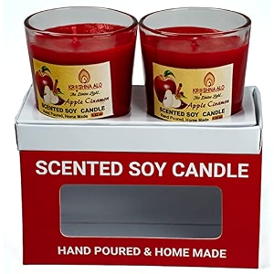 scented candles soy waxshot glass candle for festivalsgiftingbirthdaybedroom decoration and home decorburn time 15 hrs each eachbest giftpack of 2 red candle