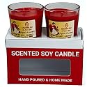 Scented Candles Soy Wax,Shot Glass Candle for Festivals,Gifting,Birthday,Bedroom Decoration and Home Decor,Burn Time: 15 Hrs Each, Each,Best Gift,Pack of 2 Red Candle