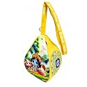 Krishna with Cow Printed Gomukhi Japa Mala Bag with Zip Pocket, Cotton Chanting Bag for Mantra Jaap, Tulsi/Rudraksha Mala Storage(Colorful) (Light Yellow)