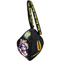 Krishna with Flower Printed Gomukhi Japa Mala Bag with Zip Pocket, Cotton Chanting Bag for Mantra Jaap, Tulsi/Rudraksha Mala Storage(Colorful) (Black Multi)