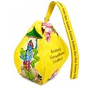 Krishna with Govardhan Parvat Printed Gomukhi Japa Mala Bag with Zip Pocket, Cotton Chanting Bag for Mantra Jaap, Tulsi/Rudraksha Mala Storage(Colorful) (Lemon)