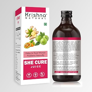 krishna herbal amp healthcare natural she cure juice 500ml  ayurvedic women health tonic  hormonal balance amp female wellness support  herbal juice for women