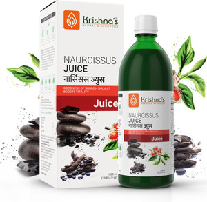 krishnas herbal  ayurveda narcissus tonic  goodness of shuddh shilajit  stamina booster for men