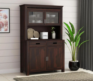 krishna wood decor solid sheesham wood kitchen cabinet with multiple shelves for kitchen storage  solid wood kitchen cabinet