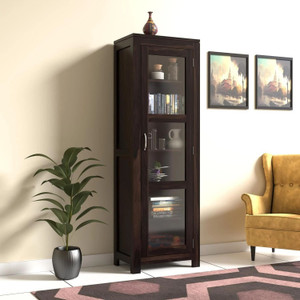 krishna wood decor solid sheesham wood kitchen cabinet with multiple shelves for kitchen storage  solid wood kitchen cabinet