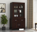 Krishna Wood Decor Solid Sheesham Wood Kitchen Cabinet With Multiple Shelves For Kitchen/ Storage | Solid Wood Kitchen Cabinet