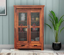 Krishna Wood Decor Solid Sheesham Wood Kitchen Cabinet With Multiple Shelves For Kitchen/ Storage | Solid Wood Kitchen Cabinet (Finish Color - Honey Lenoy, Pre-assembled)