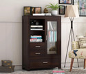 Krishna Wood Decor Solid Sheesham Wood Kitchen Cabinet With Multiple Shelves For Kitchen/ Storage | Solid Wood Kitchen Cabinet