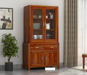 Krishna Wood Decor Solid Sheesham Wood Kitchen Cabinet With Multiple Shelves For Kitchen/ Storage | Solid Wood Kitchen Cabinet