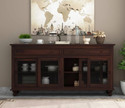 Krishna Wood Decor Solid Sheesham Wood Kitchen Cabinet With Multiple Shelves For Kitchen/ Storage | Solid Wood Kitchen Cabinet