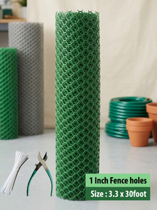 krishvay fencing net mesh anti bird net with 1 cutter  pvc tags are free33 x 30 foot plastic polypropylene fence post 100 cm