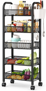 KriShyam 5 Tier Rolling Storage Rack with