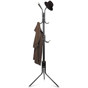 krishyam coat rack with 12 hooks 56ft metal coat rack freestanding cloth stand coat tree hats hanger holder for purse scarf rack jacket umbrella tree stand black