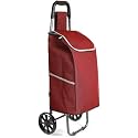 KRISHYAM Foldable Shopping Trolley Cart with Wheels and Removable Bag (2 Wheel Black)