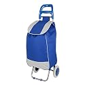 KRISHYAM Foldable Shopping Trolley Cart with Wheels and Removable Bag (2 Wheel Blue)