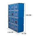 KRISHYAM Portable Closet Wardrobe Cube Wardrobe for Hanging Clothes, Modular Cabinet for Space Saving, Ideal Storage Organizer Cube for Books, Toys, Towels (Doremon Print)