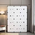 KRISHYAM Portable Closet Wardrobe Cube Wardrobe for Hanging Clothes, Modular Cabinet for Space Saving, Ideal Storage Organizer Cube for Books, Toys, Towels (Jeans)