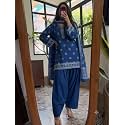 krisjan Womens Pure Cotton Printed with Handwork
