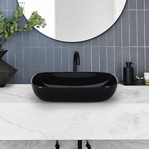 krisskross black table top wash basinglossy finishcounter toptable top bathroom sinksuper black color for bathroom amp living room- bravo