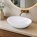 KrissKross Black Table top Wash Basin/Glossy Finish/Counter top/Table top Bathroom Sink/Super Black Color For Bathroom &amp; Living Room- Bravo