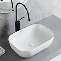 KrissKross White Table top Wash Basin/Glossy Finish/Counter top/Table top Bathroom Sink/Super White Color For Bathroom &amp; Living Room- Bravo