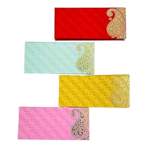 paper shagunsagan gift envelopes 18 x 8 cm pack of 100 pcs yellow redgreen majenta