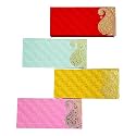 Paper Shagun/Sagan Gift Envelopes 18 X 8 CM Pack of 100 pcs Yellow, Red,Green, Majenta