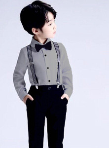 kriyu creation dungaree for boys party solid cotton blend