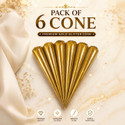 Krizadiv 6 PCS golden glitter outliner cone | glitter art cone | sparkle decoration glue