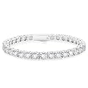 KRKC&amp;CO Tennis Bracelets for Women, Birthday Wedding Gift for Her, 3/4/5mm, 14k Gold/White Bracelet, Iced Out 5A Cubic Zirconia Stones, Bridal Wedding Jewelry for Wife Mom