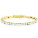 KRKC&amp;CO Tennis Bracelets for Women, Birthday Wedding Gift for Her, 3/4/5mm, 14k Gold/White Bracelet, Iced Out 5A Cubic Zirconia Stones, Bridal Wedding Jewelry for Wife Mom