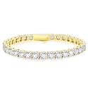 KRKC&amp;CO Tennis Bracelets for Women, Birthday Wedding Gift for Her, 3/4/5mm, 14k Gold/White Bracelet, Iced Out 5A Cubic Zirconia Stones, Bridal Wedding Jewelry for Wife Mom